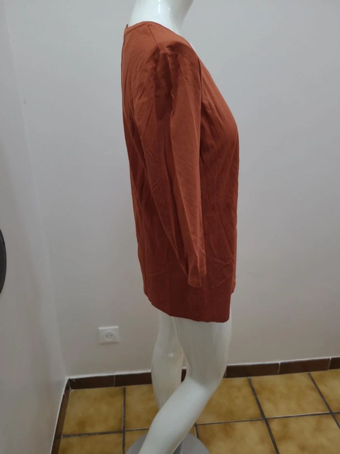 T shirt orange manche 3/4 kiabi taille XL - photo numéro 7