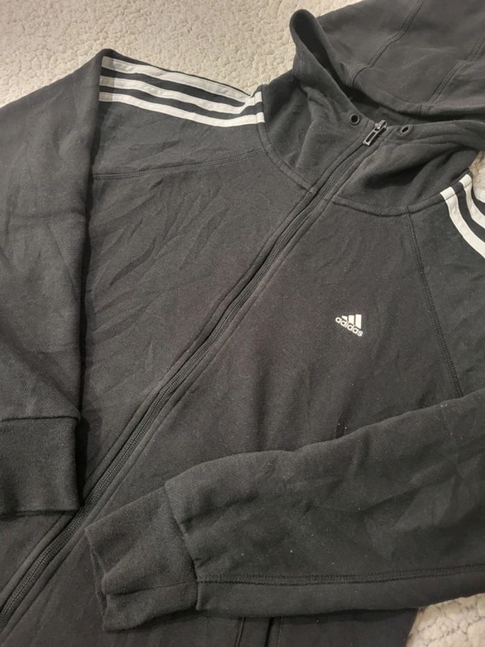 Veste Adidas noire femme / women logo floqué - M - photo numéro 5