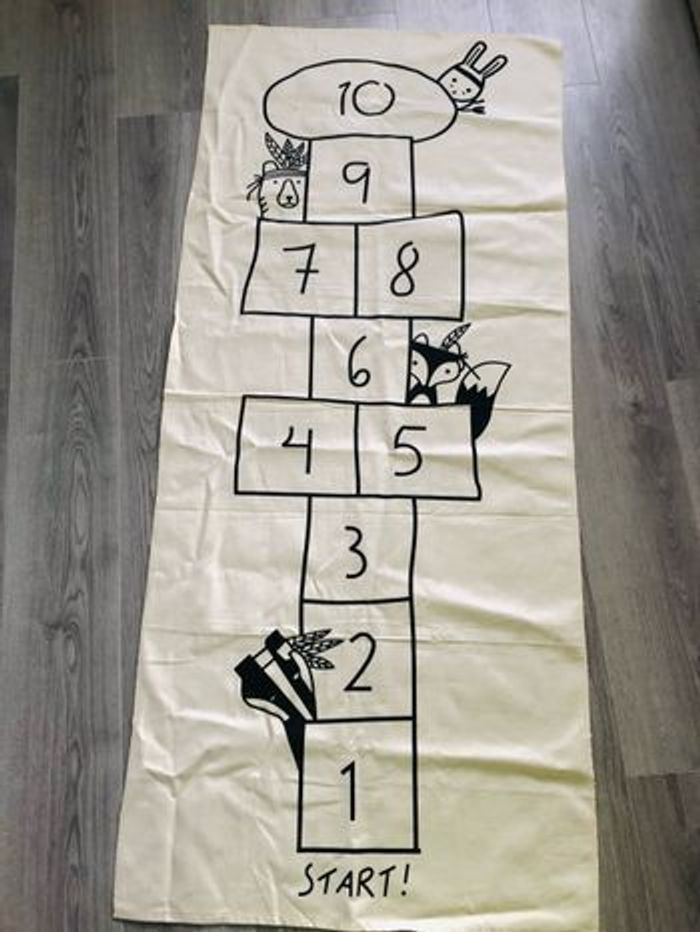 Tapis marelle jeu enfant 10 cases - photo numéro 5