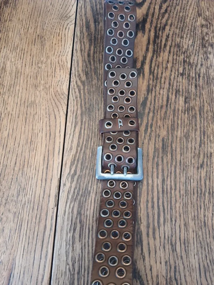 Jolie Ceinture cuir Marron homme Diesel - photo numéro 14