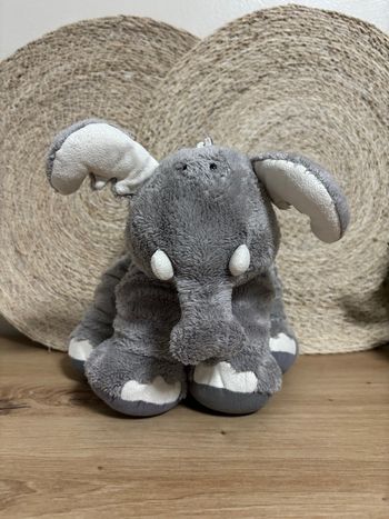 Doudou éléphant gris blanc jellycat