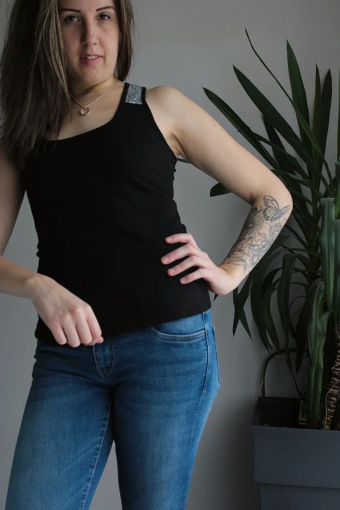 Débardeur argenté taille 38/M - photo numéro 5