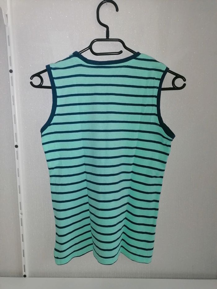 Tee-shirt Turquoise et marine 10ans 131.143cm - photo numéro 4