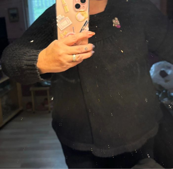 gilet noir ample - photo numéro 7