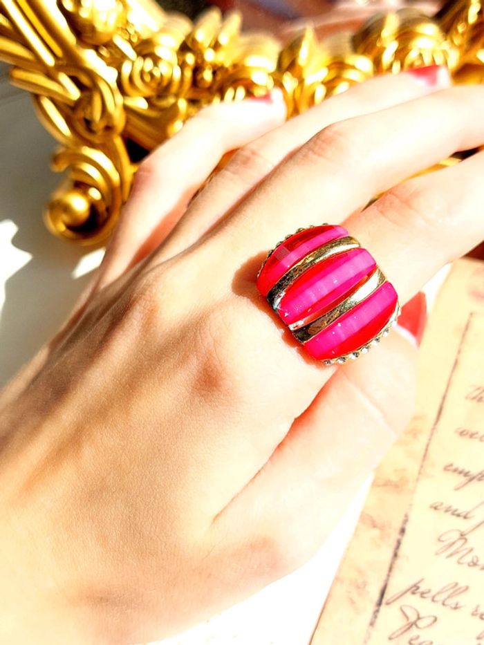 Magnifique bague rose et doré - photo numéro 8