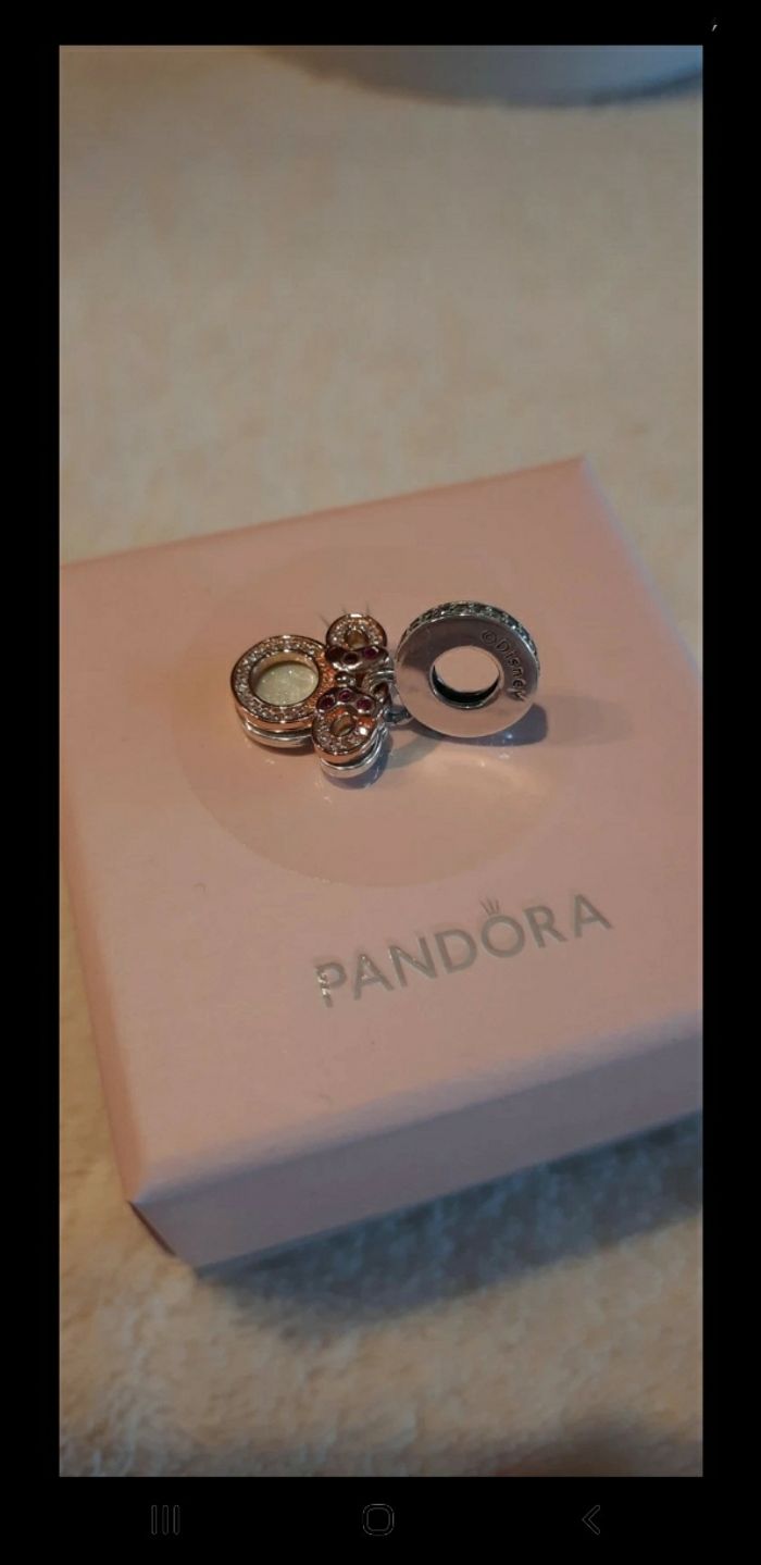 Charm Pandora >< Disney pendant double silhouette Minnie - photo numéro 3
