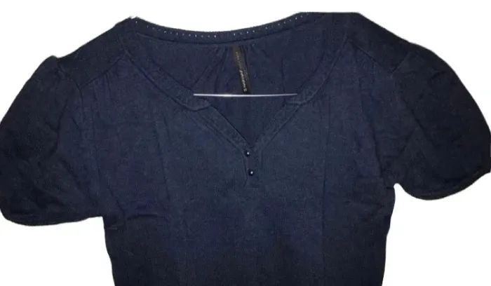 Pull laine bleu marine Naf Naf 34 - photo numéro 2