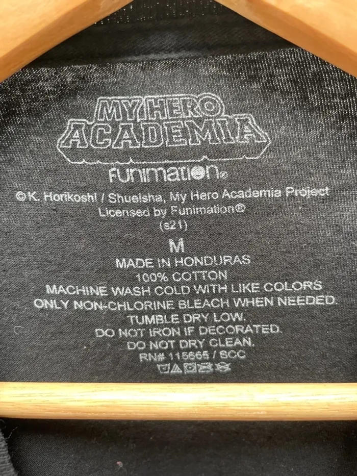 My Hero Academia Anime Black T-shirt Size Medium - photo numéro 6
