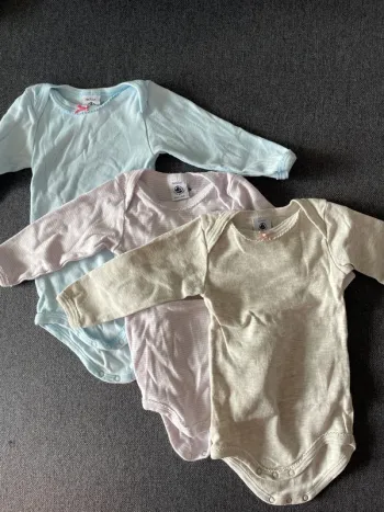 Lots de 3 bodies manches longues - 6 mois