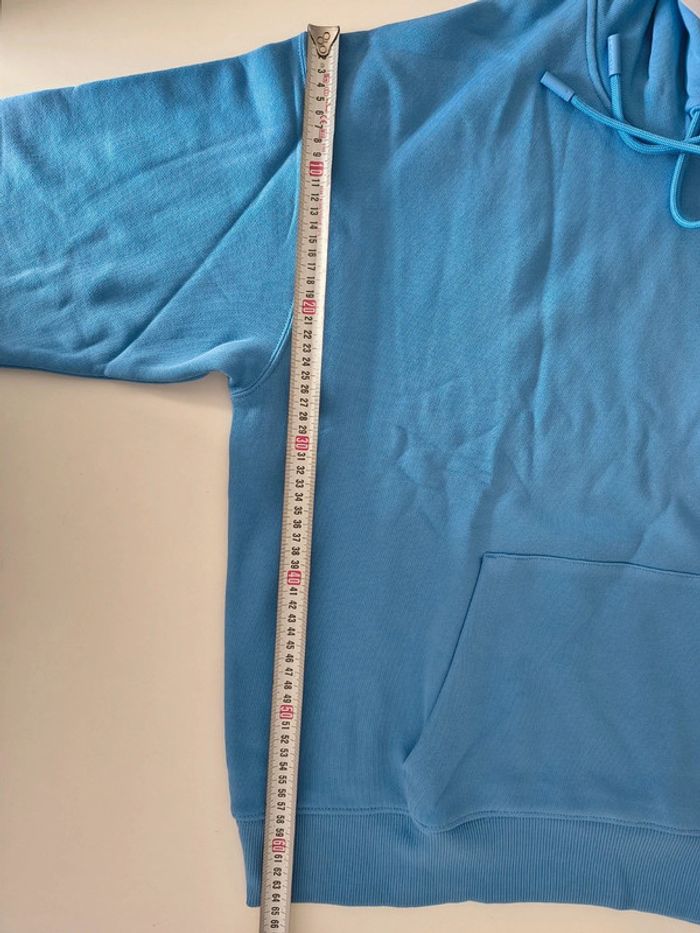 🐊 Sweatshirt Lacoste à capuche molleton Loose Fit bleu ciel - photo numéro 3