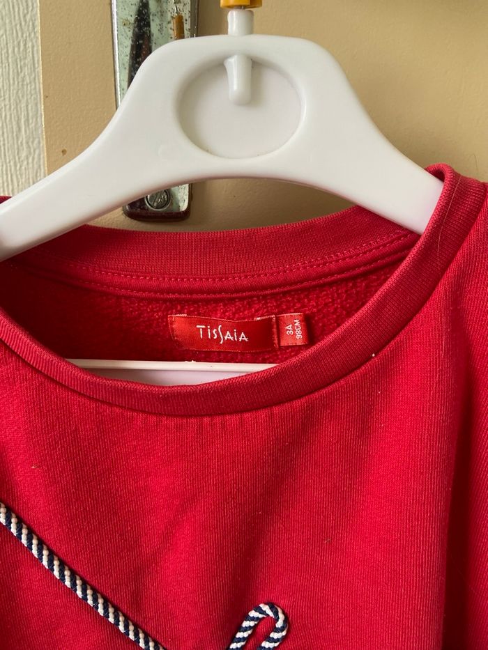 Pull 3 ans tissaia rouge - photo numéro 2