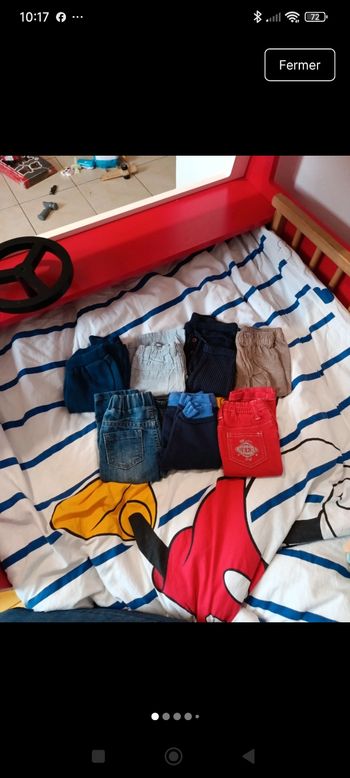 Lot vêtements bebe garçon 6mois pantalon 