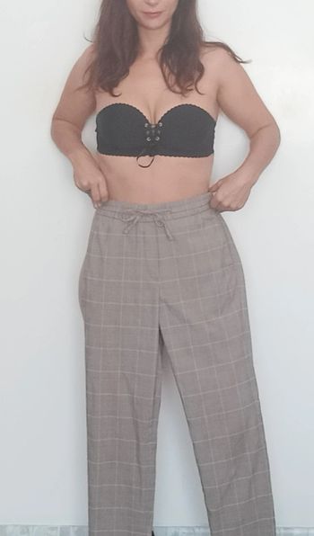 Pantalon chic a carreaux taille 36