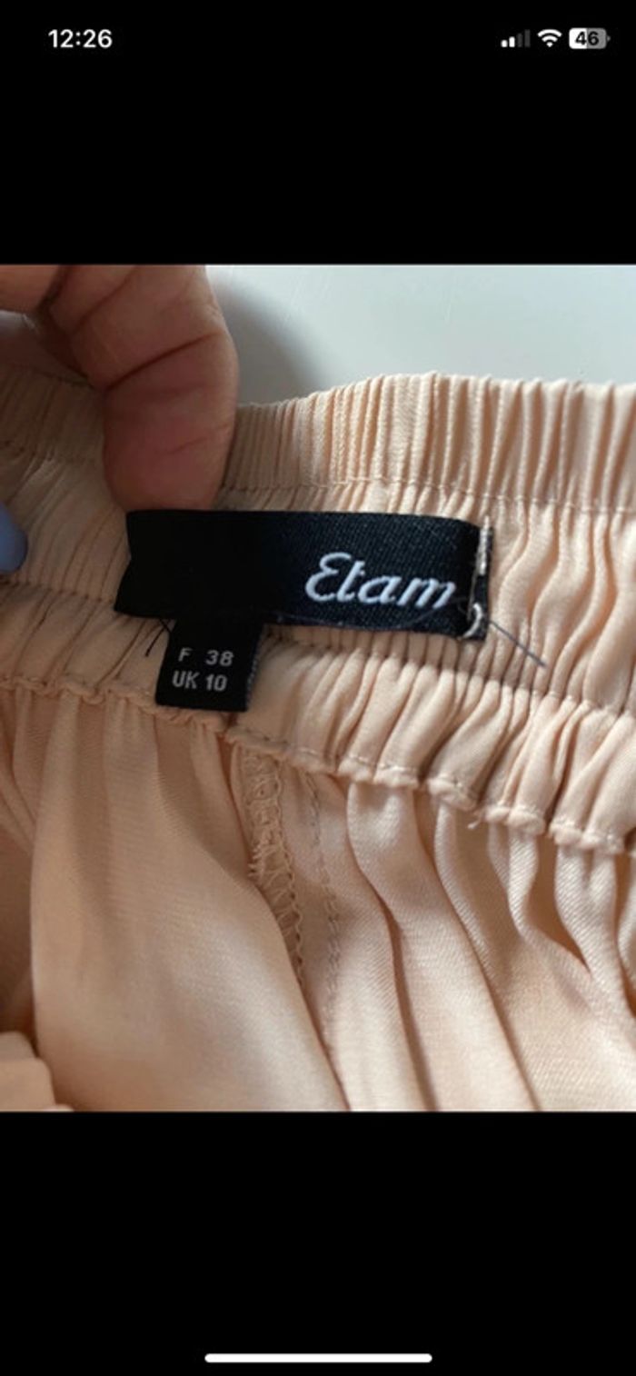 Jupe short abricot ceinture à nouer - photo numéro 2
