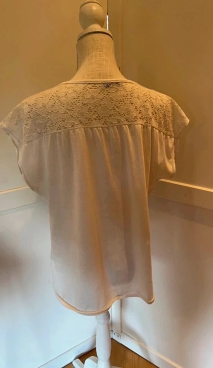 Teeshirt femme crème dessin devant taille L 40 - photo numéro 2