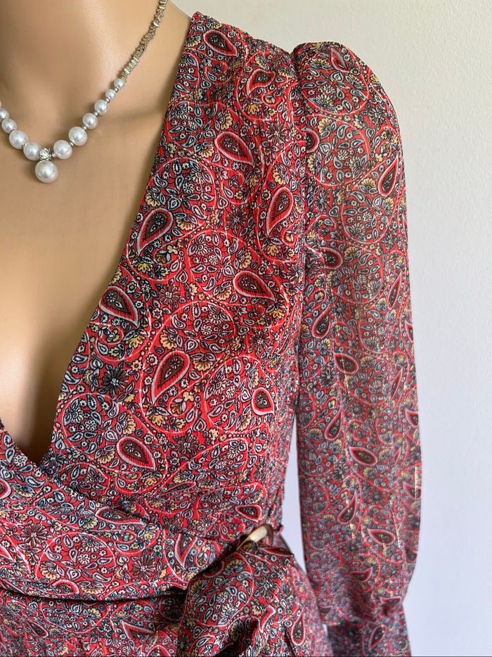 Robe imprimée neuve à manches longues Sinequanone taille 34 - photo numéro 4