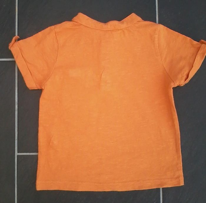 Magnifique chemise orange col mao garçon 18 mois - photo numéro 4