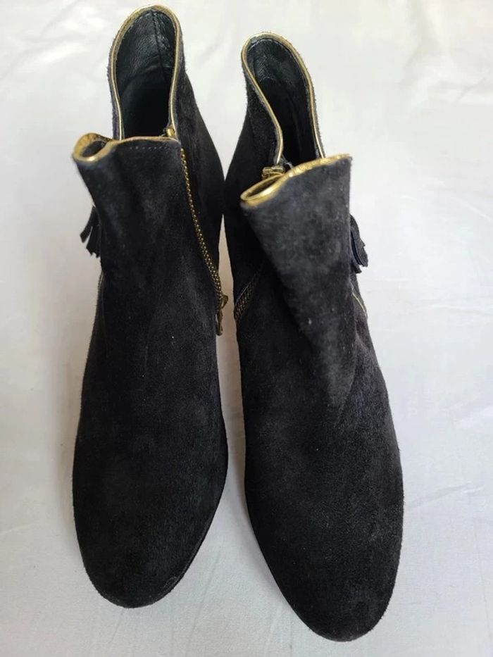 Bottine noire nubuck taille 38 kookai - photo numéro 3
