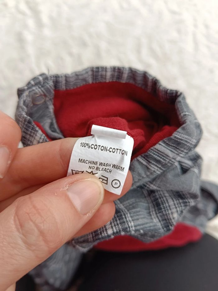 Combinaison sans pied à  carreaux Garçon 6 mois Un amour de PBoy 100% coton - photo numéro 8