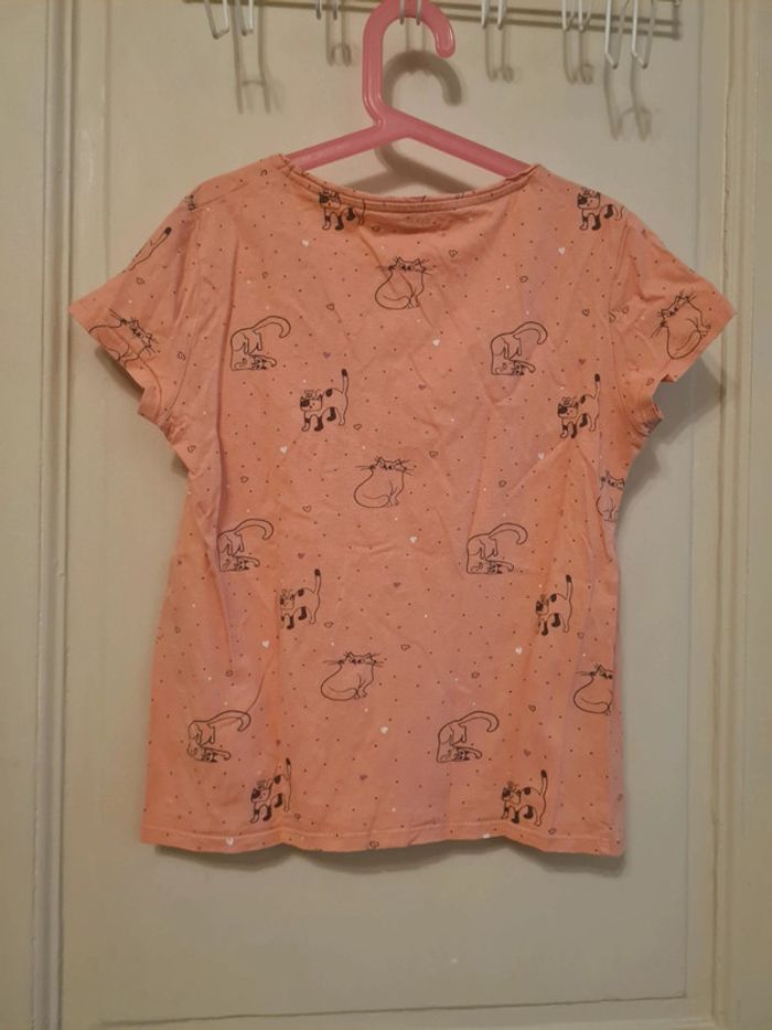 Tee shirt chats rose Kiabi taille 12 ans - photo numéro 2