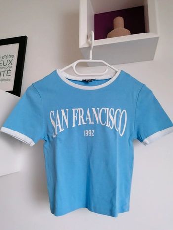 Top crop bleu Kiabi taille XS