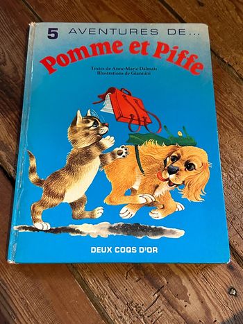 Livre ancien vintage 5 aventures de Pomme et Piffe recueil deux coqs d’or contes histoires