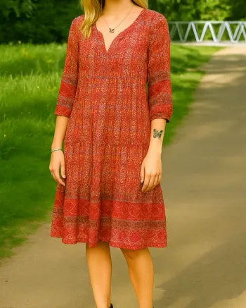 Robe courte Judith Gerard Darel motif ethnique super légère  T36/S  impeccable