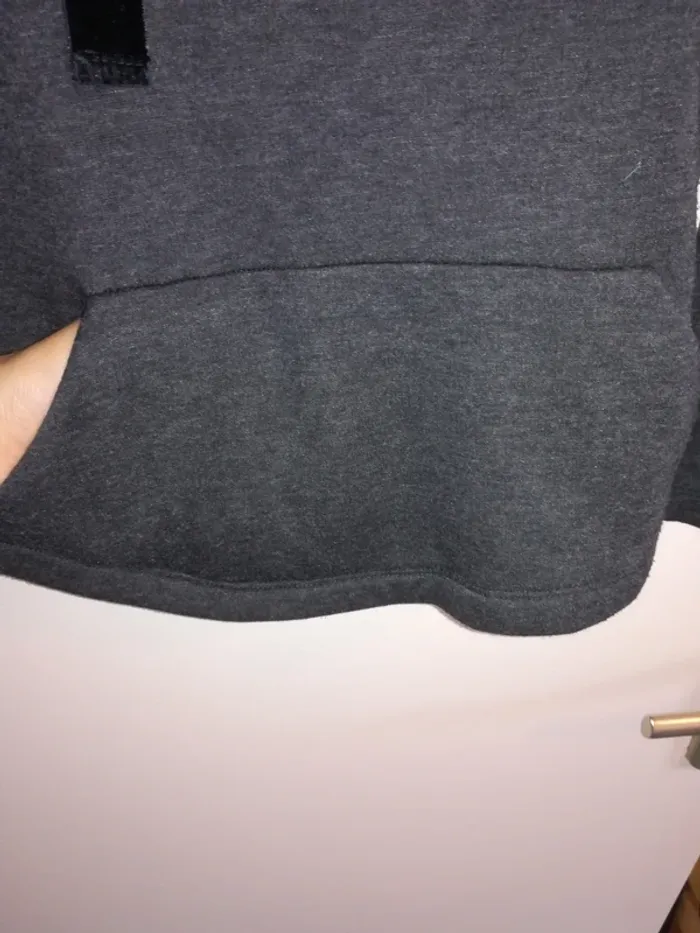 Pull à capuche gris, Etam, taille XS, très bon état - photo numéro 3