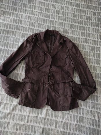 Veste blazer trench marron stretch sinequanone taille 36
