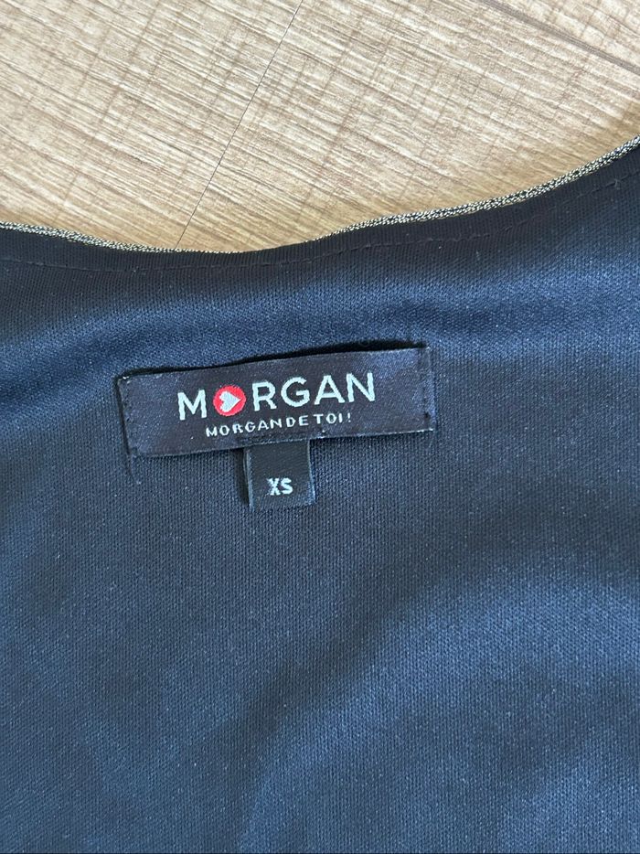 Robe argentée et dorée brillante à manches courtes Morgan taille XS jamais portée - photo numéro 9