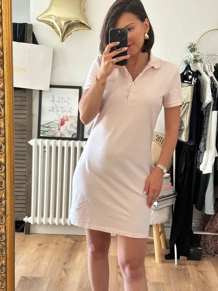 Robe polo Lacoste rose taille 38