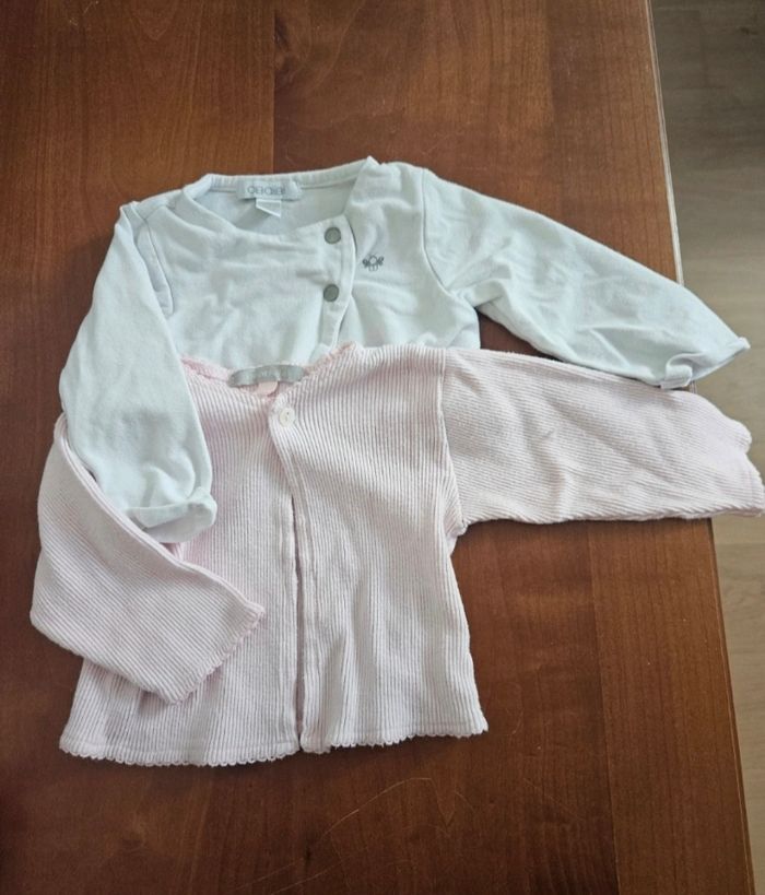 Lot de 2 gilets taille 3 mois