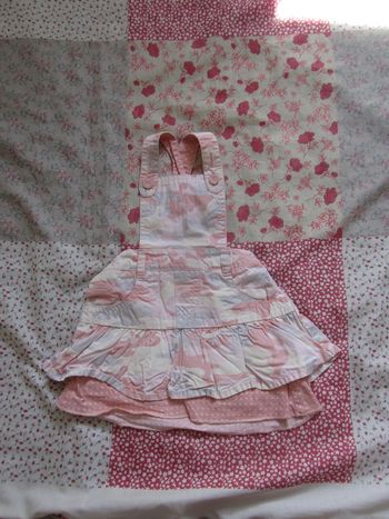 Robe salopette rose 12 mois