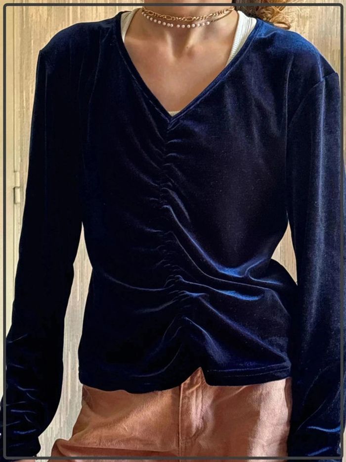Top doux style velours taille 38/40 marque Jefferson - photo numéro 2