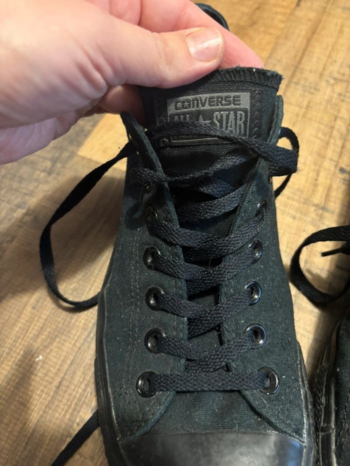 Paire de Converse tissu noir courtes - photo numéro 4