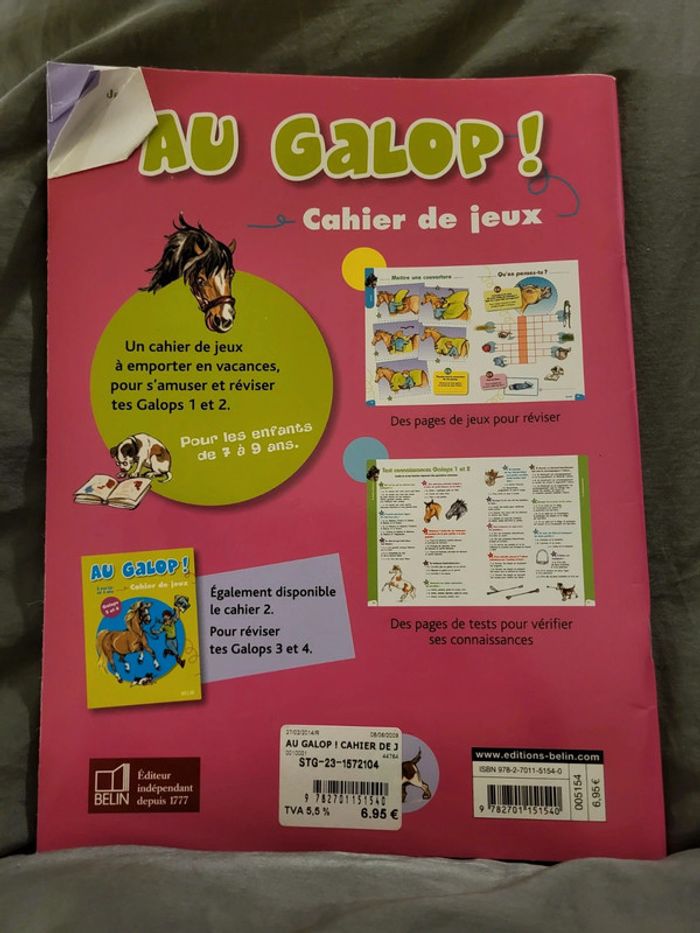 Cahier de Jeux Au Galop
Edition Belin
Galop 1 et 2 - photo numéro 2