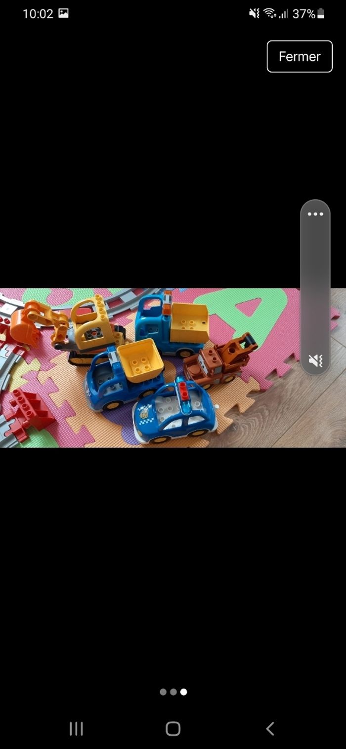 Train lego duplo + véhicules - photo numéro 3