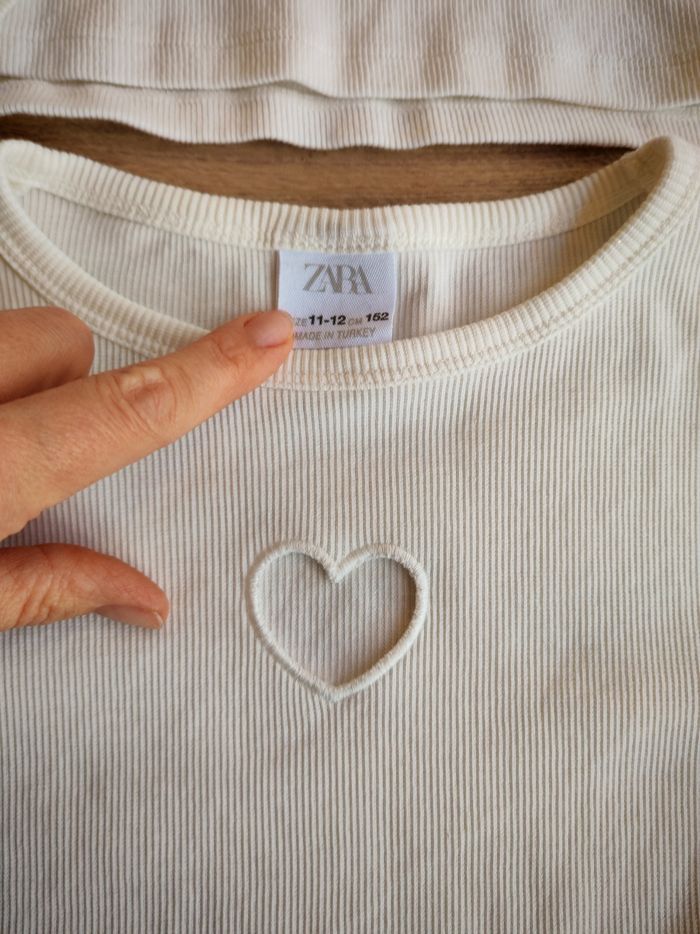 Lot de manches longues zara blanc 11 ans - photo numéro 5