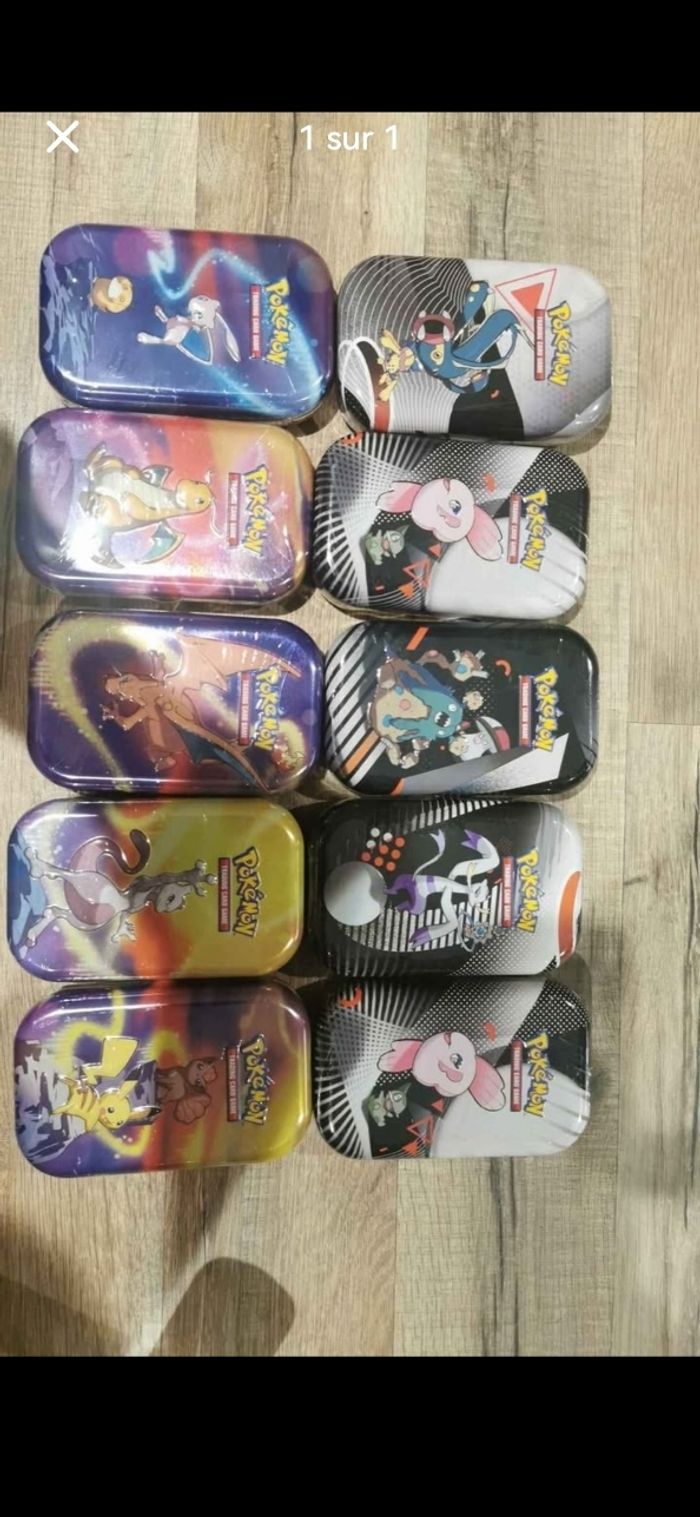 Mini tins Kanto et Foudre Noire