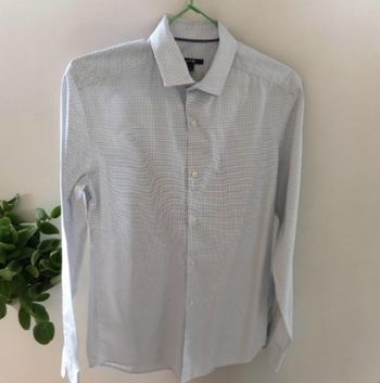 Chemise blanche imprimé noir S