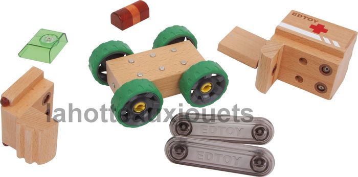 CAMION AMBULANCE EN BOIS SMALL FOOT LEGLER N° 6835 - photo numéro 2