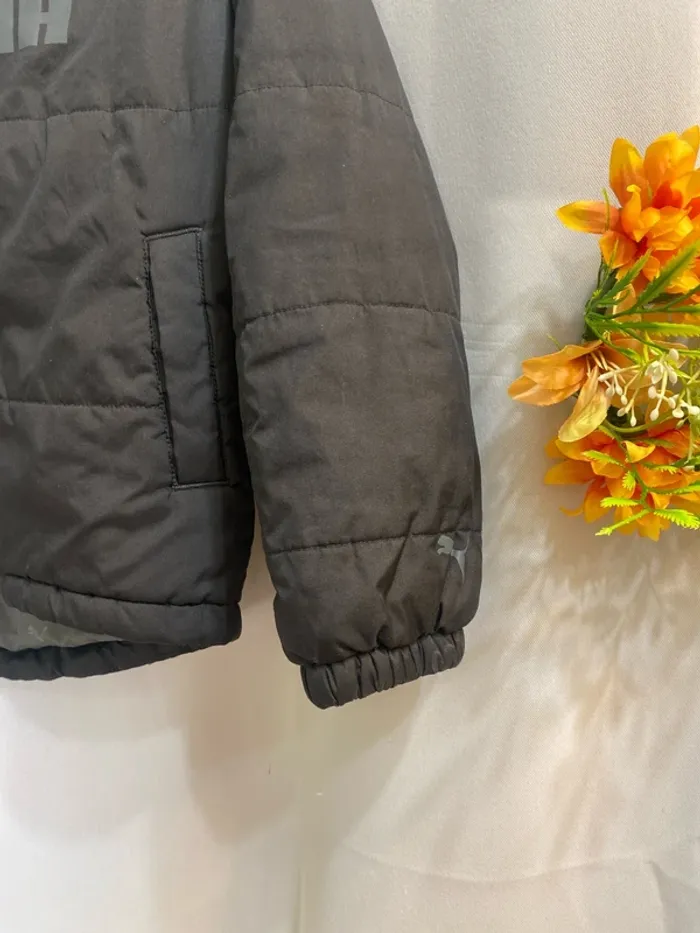 Doudoune / blouson fourré noir avec capuche amovible Puma 6 ans - n88m - photo numéro 2