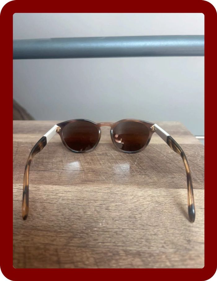 Lunette de soleil Prada grand verre année 2000 blanche et marron - photo numéro 6