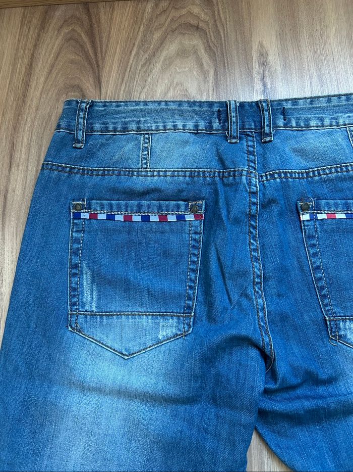 Pantacourt / Short en jean bleu Homme Truerise Tailles 44-46 - photo numéro 8