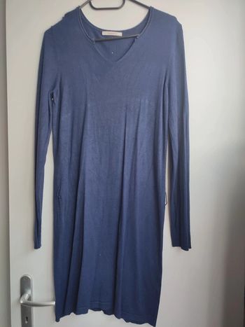 Robe pull camaïeu bleu
