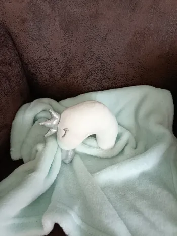 Doudou cygne vert clair