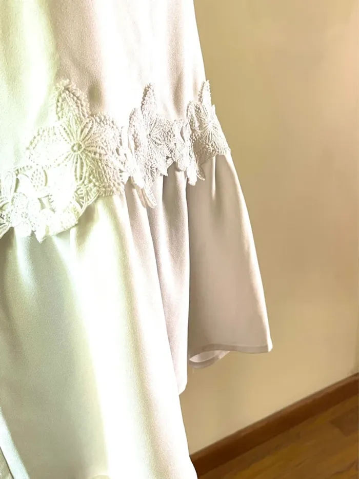 Top Élégant Crème avec Détails en Broderie - Julie Gertelande - photo numéro 7