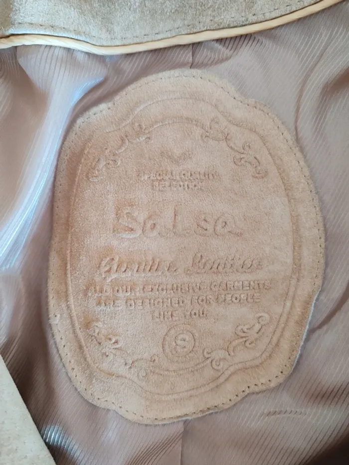 Veste biker en cuir velours Salsa Femme Leather  – Taille S (36) - photo numéro 4