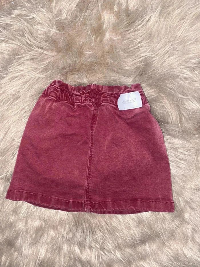 Jupe jean bordeaux - photo numéro 2