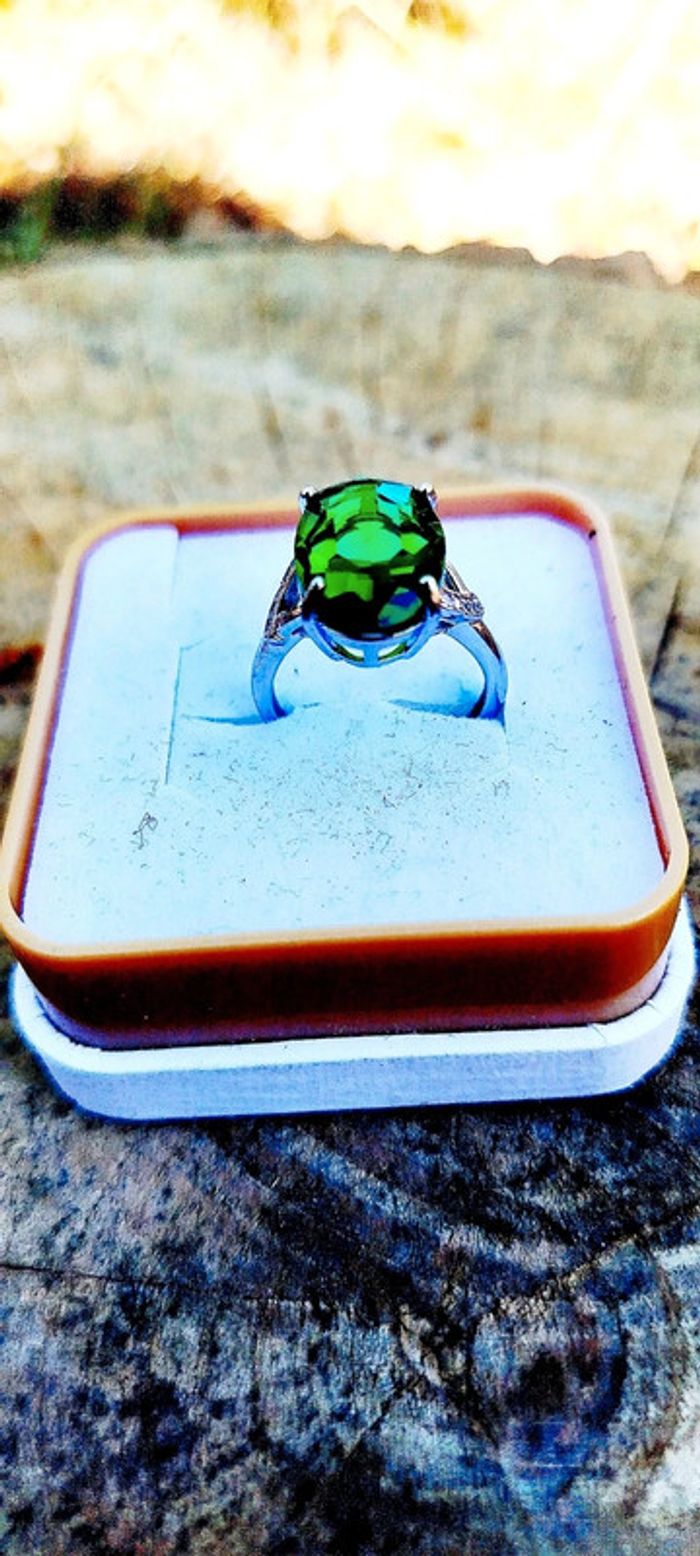 Bague Amour Éternel💫 L’Éclat de l’Émeraude sur Argent Pur - photo numéro 3